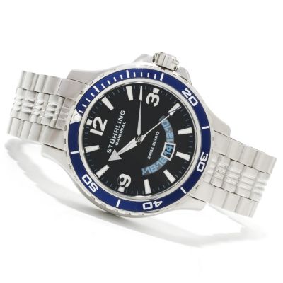 614-406 - St&uuml;hrling Original Men's Pioneer Quartz Stainless Steel Bracelet Watch