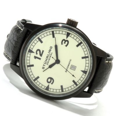 STUHRLING ORIGINAL MEN'S TUSKEGEE WARHAWK LUMINOUS WATCH