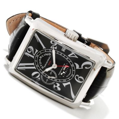 Stuhrling Original Men's Empire Ozzie Automatic Leather Strap Watch