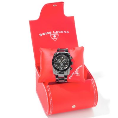 CERAMIC WTCH SWISS LEGEND MENS AND WOMENS COMMANDER CERAMIC DIAMOND BRACELET WATCH