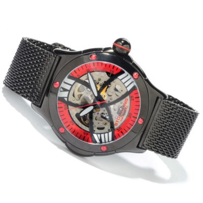 STSTL WTCH STUHRLING ORIGINAL MEN'S ALPINE SLALOM SKELETONIZED MESH BRACELET