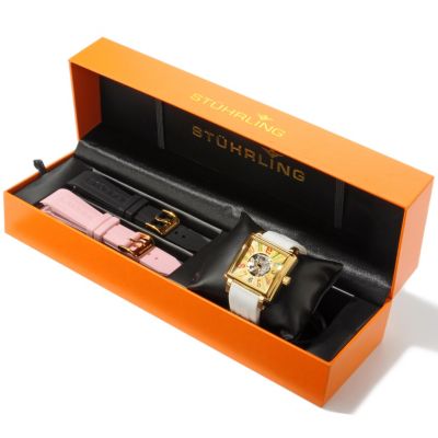 616-168 - St&uuml;hrling Original Women's Manchester Ozzie Sport Edition Rubber Strap Watch Set 