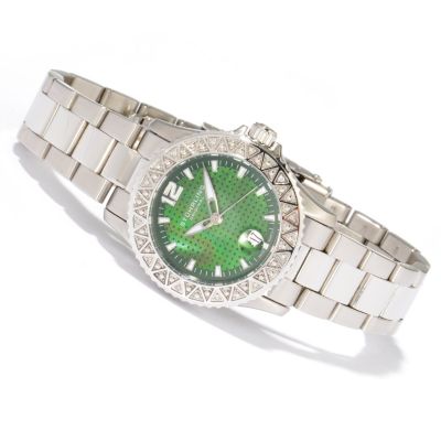 STUHRLING ORIGINAL WOMEN'S REGATTA MADAM DIAMOND 316L STAINLESS STEEL BRACELET WATCH