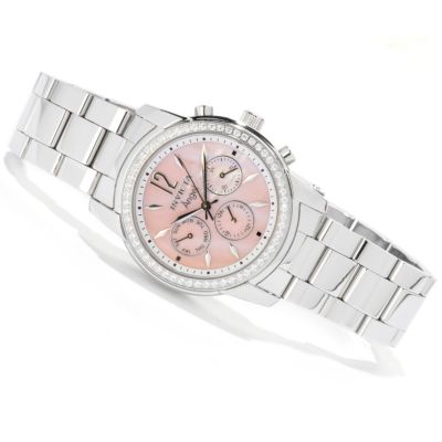 INVICTA WOMEN'S ANGEL CRYSTAL QUARTZ MOP DIAL BRACELET WATCH