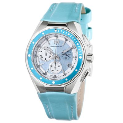 616-486 - TechnoMarine Men’s Cruise Quartz Chronograph Leather Strap Watch