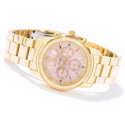 INVICTA WOMEN'S ANGEL CRYSTAL ACCENTED BEZEL BRACELET WATCH