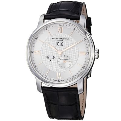 616-552 - Baume & Mercier Classima Swiss Made Automatic Black Leather Strap Watch