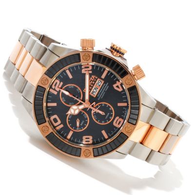 TTV INVICTA RESERVE MENS PRO DIVER HEMATITE 7750 VALJOUX LTD ED BRACELET WATCH