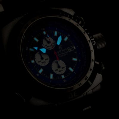 Deep Blue Men's World Timer