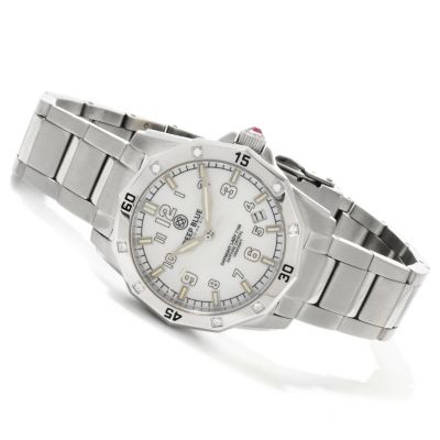 616-726 - Deep Blue Women's Lady Blue DAYNIGHT T100 Swiss Quartz Mother-of-Pearl Dial Bracelet Watch