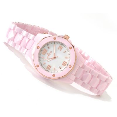 INVICTA WOMEN'S OCEAN ELITE QUARTZ DAY & DATE CERAMIC BRACELET WATCH