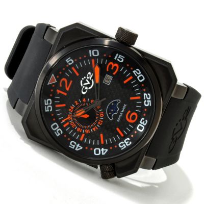 GV2 Men's XO SubmarineSwiss Made Quartz Chronograph Rubber Strap Watch
