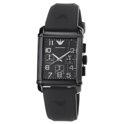 616-942 - Emporio Armani Men’s Classic Quartz Chronograph Silicone Strap Watch