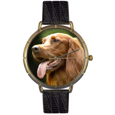 616-999 - Whimsical Watches Women’s Irish Setter Quartz Black Leather Strap Watch