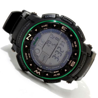 CASIO MEN'S PRO TREK ATOMIC SOLAR ANA-DIGI STRAP WATCH
