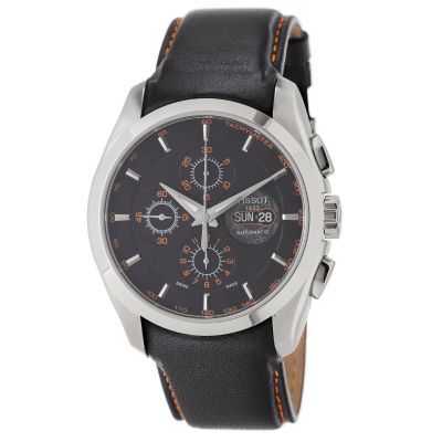 617-212 - Tissot Men's Swiss Automatic Chronograph Black Leather Strap Watch