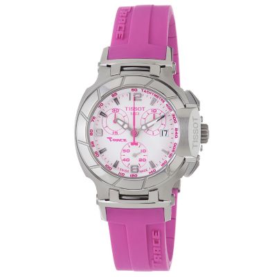 617-232 - Tissot Women's Swiss Made Quartz Chronograph Pink Rubber Strap Watch
