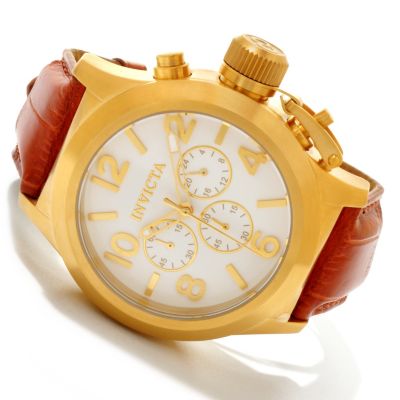 INVICTA MEN'S CORDUBA QUARTZ CHRONOGRAPH LEATHER STRAP WATCH