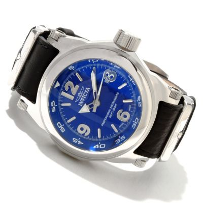 INVICTA MEN'S I FORCE SWISS QUARTZ LEATHER STRAP WATCH