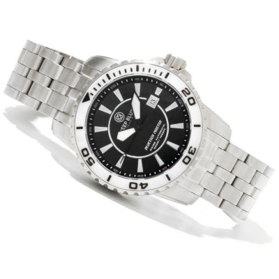 DEEP BLUE MEN'S BLUETECH MASTER SWISS AUTOMATIC STAINLESS BRACELET WATCH