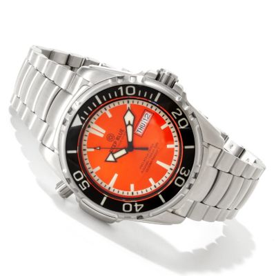 617-433 - Deep Blue Men's Pro Aqua Diver Automatic Stainless Steel Bracelet Watch