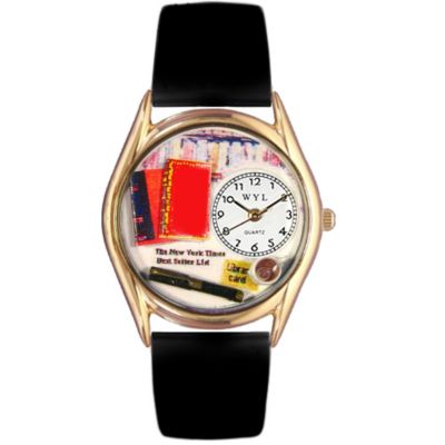 617-437 - Whimsical Watches Kid’s Book Lover Quartz Leather Strap Watch