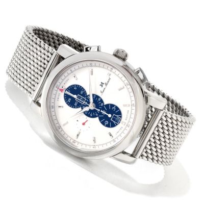 JEAN MARCEL MEN'S CLARUS SWISS AUTO LIMITED EDITION CHRONO MESH BRACELET WATCH
