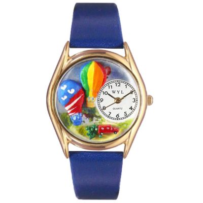 617-505 - Whimsical Watches Kid’s Hot Air Balloons Quartz Leather Strap Watch