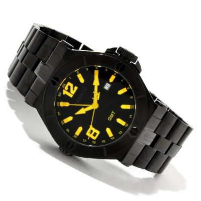 617-596 - Renato Men's Wilde-Beast Quartz GMT Stainless Steel Bracelet Watch