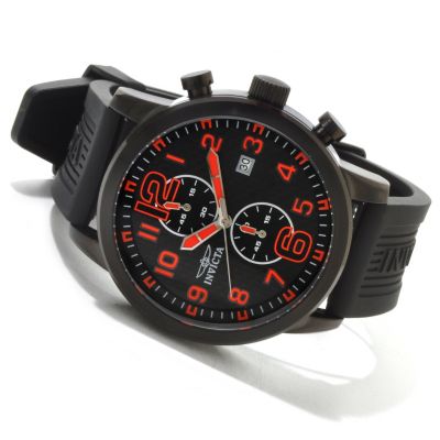 617-690 - Invicta Men's Specialty Quartz Chronograph Polyurethane Strap Watch w/ Three-Slot Dive Case