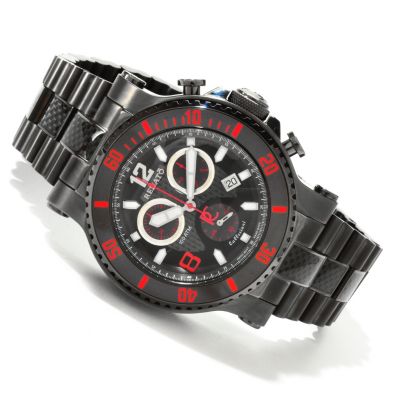Trex Diver Men's Swiss Carbon Fiber Dial Bracelet Watch