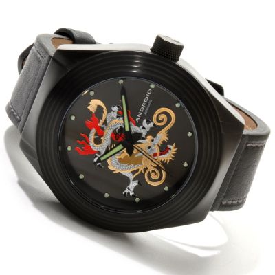 Android Men's Tattooed Dragon Automatic Strap Watch