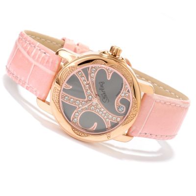 617-798 - St&uuml;hrling Original Women's Isis Strap Watch Made w/ Swarovski&reg; Elements