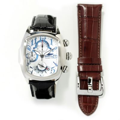 TTV INVICTA MEN'S DRAGON LUPAH VALJOUX 7750 STRP WATCH W/ WINDER & EXT STRP