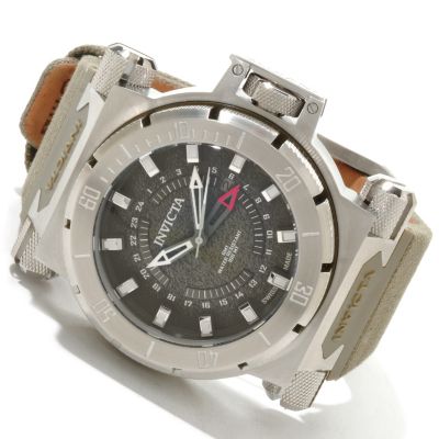 INVICTA MEN'S COALITION FORCE SWISS MADE QUARTZ GMT STRAP WATCH