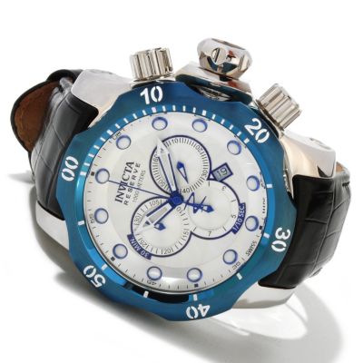 INVICTA RESERVE MEN'S VENOM SWISS QUARTZ CHRONOGRAPH LEATHER STRAP WATCH