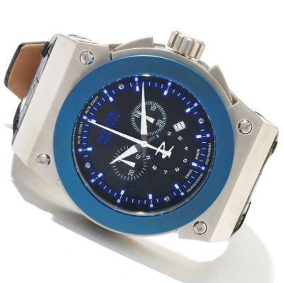 INVICTA RESERVE MEN'S AKULA SWISS CHRONOGRAPH LEATHER STRAP WATCH