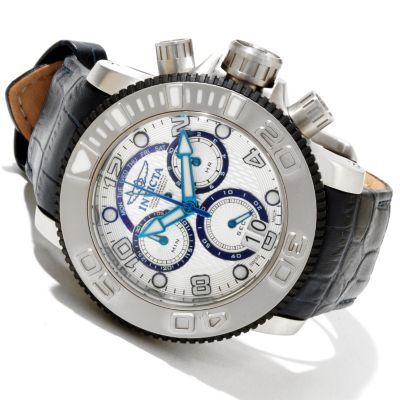 617-888 - Invicta Men's Sea Hunter Swiss Made Quartz Chronograph Leather Strap Watch