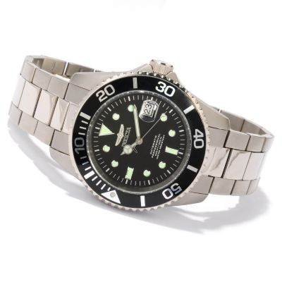 INVICTA MEN'S PRO DIVER TITANIUM AUTOMATIC BRACELET WATCH W 3 SLOT DIVE CASE
