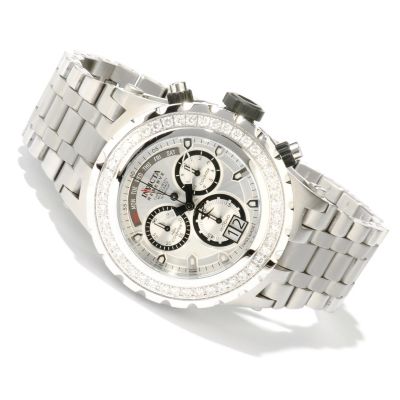 INVICTA RESERVE SPLTY SUBAQUA DIA 5 CTW SWISS CHRONO STAINLESS BRCLT WATCH