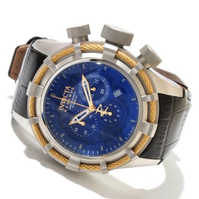 INVICTA RESERVE BOLT SPORT ELEGANT SWISS CHRONO LEATHER STRAP WATCH