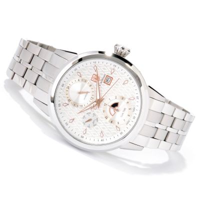 S. COIFMAN MEN'S SWISS MADE QUARTS MULTIFUNCTION BRACELET WATCH