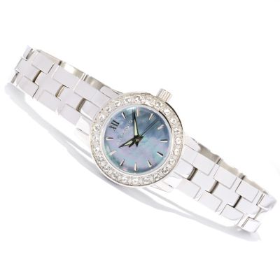 Android Women's Venus Stainless Steel Crystal Accented MOP Dial Bracelet Watch