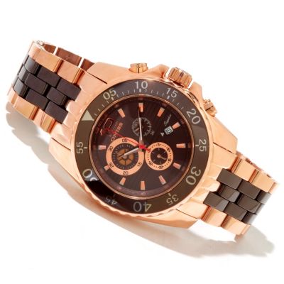 Oniss Men's Stainless Steel & Ceramic Swiss Chronograph Bracelet Watch