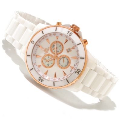 Oniss Men's Ceramic Swiss Cronograph Bracelet Watch