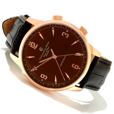 TTV CONSTANTIN WEISZ MEN'S 'PRESIDEN'TS WATCH' MECHANICAL ALARM STRAP WATCH