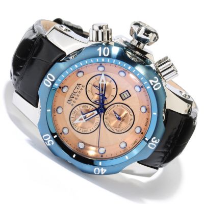 INVICTA RESERVE MID VENOM SWISS CHRONOGRAPH LEATHER STRAP WATCH