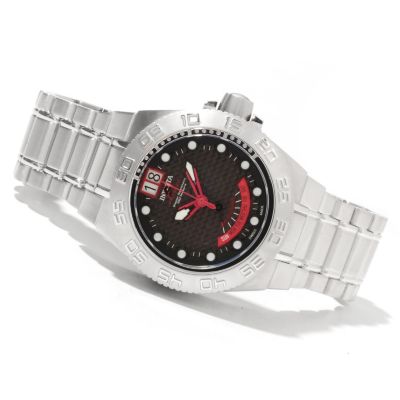 618-354 - Invicta Mid-size Subaqua Sport Swiss Made Quartz Carbon Fiber Dial Stainless Steel Bracelet Watch