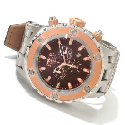618-367 - Invicta Reserve Men's Specialty Subaqua Elegant Swiss Chronograph Leather Strap Watch