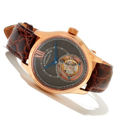 Stuhrling Original Men's Everest Tourbillon Strap Watch